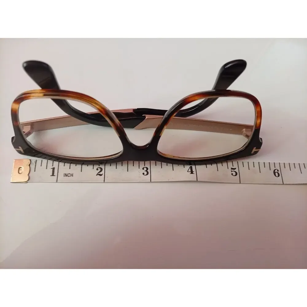 Tom Ford TF5372 005 Eyeglasses Black Tortoise Gold Cat Eye Frame 54-16-145 Italy
